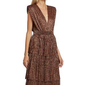 NWT Sabina Musayev Skylar Dress Bronze [Size Large]